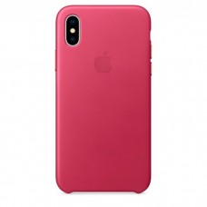 Чехол для iPhone Apple iPhone X Leather Case Pink Fuchsia