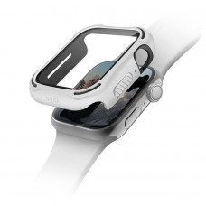 Чехол Uniq для Apple Watch 4/5/6/SE 44 mm TORRES +9H glass Anti-microbial (Белый)
