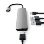 Переходник Satechi Slim Aluminum Type-C Multi-Port Adapter USB Type-C, 2хUSB 3.0, 4K HDMI (Серый)