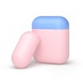 Чехол силиконовый Deppa для AirPods двухцветный (Розовый и голубой)