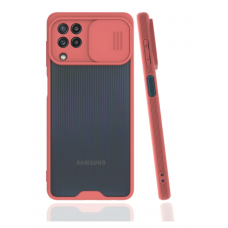 Чехол REALM со слайд-камерой для Samsung A22/М22/M32 (Розовый)