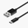 Кабель Deppa USB A - USB Type-C, USB 3.0, 1.2м (Черный)