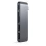 Переходник Satechi Type-C USB 3.0 Passthrough Hub для Macbook 12". Порты: 1x USB-C, 2 x USB 3.0, SD, microSD (Серый космос)