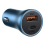 Автомобильное зарядное устройство Baseus Golden Contactor Pro Dual QC USB+Type-C 40W (Синий)