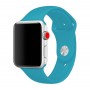 Отзывы владельцев о Ремешок Sportband для Apple Watch 38/40/41mm силиконовый (Голубой)