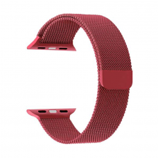 Ремешок Metalband для Apple Watch 42/44/45mm, миланский сетчатый (Красный)