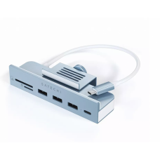 USB-C-концентратор Satechi Aluminum USB-C Clamp Hub для 24" iMac (Синий)