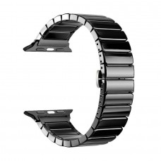 Ремешок Deppa Band Ceramic для Apple Watch 38/40/41 mm, керамический (Черный)