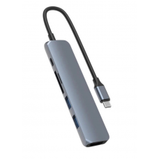Переходник Hyper HyperDrive BAR 6-in-1 USB-C Hub для iPad Pro, MacBook Pro / Air. Порты: HDMI, 2 x USB-A, Micro SD, USB Type-C PD (Серый космос)