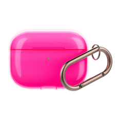 Чехол Deppa TPU Neon для AirPods Pro, карабин (Розовый)
