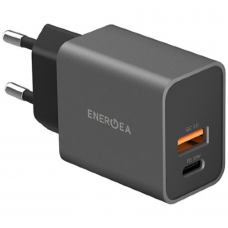СЗУ EnergEA Ampcharge PD20+, USB-C PD20 +USB-A QC3.0 20W (Графит)