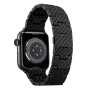 Отзывы владельцев о Ремешок Pitaka для Apple Watch 42/44/45 mm, Carbon Fiber Link Retro, полоска (Черно-серый)