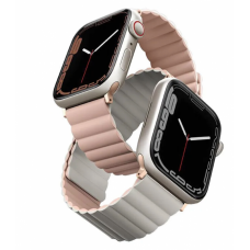 Ремешок Uniq для Apple Watch All 45/44/42 mm Revix reversible Magnetic (Розовый/Бежевый)