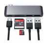 Отзывы владельцев о Переходник Satechi Type-C USB 3.0 Passthrough Hub для Macbook 12". Порты: 1x USB-C, 2 x USB 3.0, SD, microSD (Серый космос)