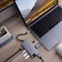 Переходник HyperDrive SLIM 8-in-1 USB-C Hub MacBook 2016/2017/2018 (Серебристый)