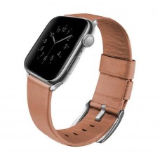 Ремешок Uniq для Apple Watch All series 41/40/38mm Mondain Strap Leather (Розовый)