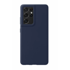 Накладка Liquid Silicone Pro для Samsung Galaxy S21 Ultra, синий, картон, Deppa