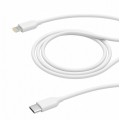 Кабель Deppa USB-C - Lightning, MFI, 60W, 1.2м (Белый)