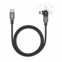Отзывы владельцев о Кабель Deppa USB-C - Lightning, поворотный, 180˚, PD, USB 2.0, 3A, 1.2м, алюминий, нейлон (Черный)