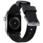 Ремешок Nomad Rugged Strap V.2 для Apple Watch 38/40/41mm, фторэластомер, серебряная застежка (Черный)