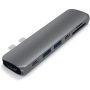 Отзывы владельцев о USB-хаб Satechi Aluminum Type-C Pro Hub Adapter, HDMI/Thunderbolt 3/USB Type-C/SD/microSD/2 x USB 3.0 (Серый космос)