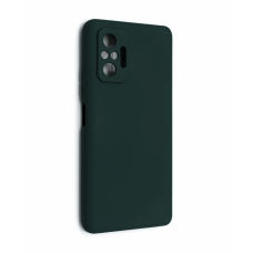 Чехол силиконовый Silicon Cover для Xiaomi Note 10 Pro (Чёрно-зелёный)