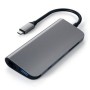 Переходник Satechi Aluminum. Порты USB Type-C Power Delivery (49W), 3хUSB, 4K HDMI (30Hz), 4K mini DisplayPort (30Hz),micro/SD (Серый космос)