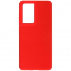 Чехол силиконовый Silicon Cover для Samsung S21 Ultra (Красный)