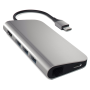 Отзывы владельцев о USB адаптер Satechi Aluminum Multi-Port Adapter 4K with Ethernet. Интерфейс USB-C. Порты: USB Type-C, 3хUSB 3.0, 4K HDMI, Ethernet RJ-45, SD / micro-S