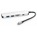 Переходник для Macbook Gurdini USB-C Expander to PD/HDMI 4K/2xUSB3.0/CardReader (Графит)