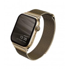 Ремешок Uniq для Apple Watch All series 42/44/45 mm Dante Strap Mesh Steel Gold