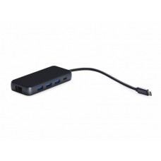 Переходник для Macbook Gurdini USB-C 8in1 PD/HDMI/3xUSB3.0/SD.TF/Ethernet (Графит)