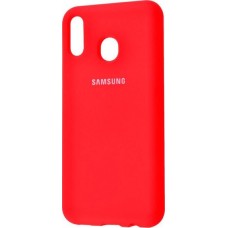 Чехол силиконовый Silicon Cover FULL для Samsung A40 (Красный)