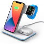 Зарядная станция Deppa 3 в 1 Charging Stand Neo: iPhone, Apple Watch, Airpods, 20 Вт (Белая)
