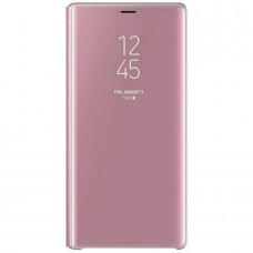 Чехол-книга Clear View для Samsung S21 Plus 6.7" (2021) (Розовое золото)