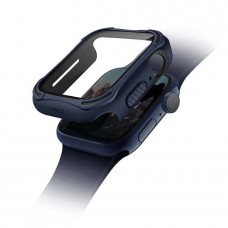 Чехол Uniq для Apple Watch 4/5/6/SE 40 mm TORRES +9H glass Anti-microbial (Синий)