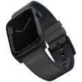 Ремешок Uniq Straden Waterproof Leather/Silicone для Apple Watch 42/44/45 (Серый)