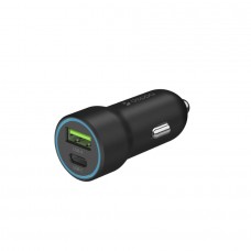 Автомобильное зарядное устройство Deppa USB-C + USB A, PD 3.0, QC 3.0, 20W (Черный)