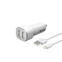 Отзывы владельцев о Автомобильное зарядное устройство Deppa 2 USB 2.4А + кабель Lightning, MFI (Белый)