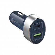 Автомобильное зарядное устройство MOMAX UC10 USB + Type-C Quick Charge 3.0 36W (Балтийский синий)