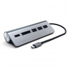 Переходник Satechi Type-C USB Hub & Micro/SD Card Reader. Интерфейс USB-C. 3 порта USB 3.0 (Серый космос)