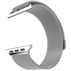 Ремешок Metalband для Apple Watch 42/44/45mm, миланский сетчатый (Серебристый)